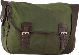 Prada Pre-owned Cross Body Bags, female, Green, Size: ONE SIZE Pre-owned Vintage Shoulder Bag