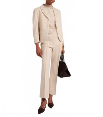 Dorothee Schumacher Emotional Essence Cropped Flared Pants In Tan