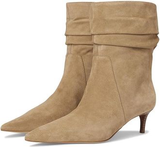 Michael Kors Dawn Heeled Bootie Womens Boots Camel : 6.5 M, Suede