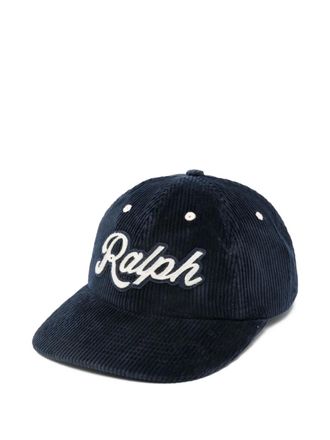 Polo Ralph Lauren corduroy logo cap - men - Cotton - One Size - Blue