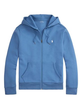 Polo Ralph Lauren full-zip logo-embroidery hoodie - Blue