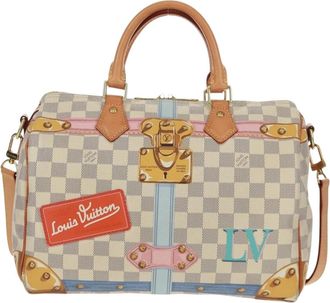 Louis Vuitton Speedy Bandouliere Bag Limited Edition Summer Trunks Monogram Canvas Multicolour Canvas Handbag (Pre-Owned)