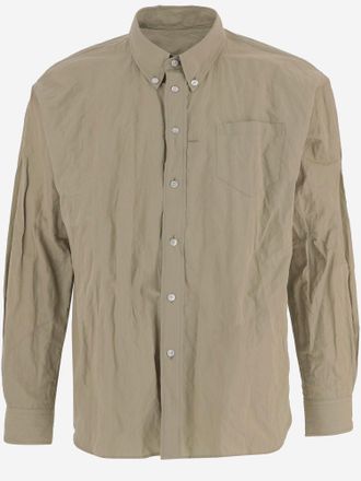 Willy Chavarria Camicia Willy Chavarria in misto cotone con texture stropicciata