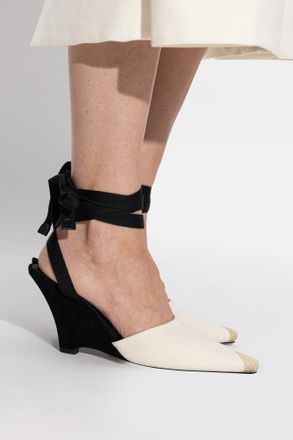 Jacquemus Wedge Heel Shoes, Womens, Cream