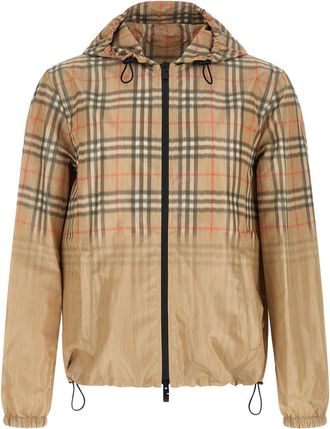 Burberry Beige Check Hood Jacket