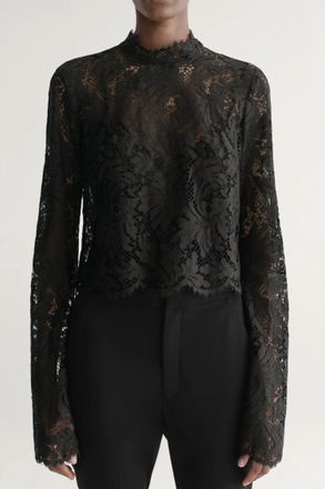 A.L.C. Margot Lace Top In Black