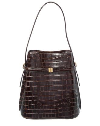 Toteme Toteme Croc-Embossed Leather Bucket Bag