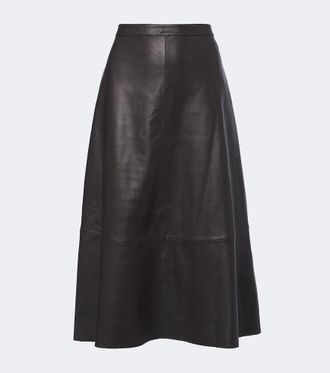 Yves Salomon Gonna midi in pelle