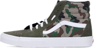 Vans Hoge Camo Sneaker Olijf/Wit - Heren - Sneakers - Veelkleurig - 40 EU - Su&egrave;de - Schoenen