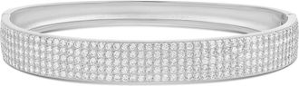 SHYMI Wide Pave Bangle - 18K Gold-Filled, Rhodium Plated, Cubic Zirconia, Day to Night