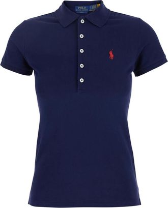 Polo Ralph Lauren Tops, Dames, Blauw, L, Katoen, Julie Polo Shirt