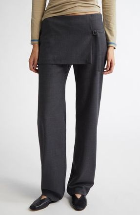 Paloma Wool Archive Layered Wool Blend Trousers in Grey at Nordstrom, Size 10 Us