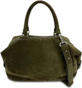 Margesherwood Dumpling Leather Tote in Dark Olive Suede at Nordstrom