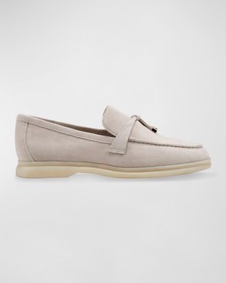 Marc Fisher Yanelli Suede Tie Slip-On Casual Loafers