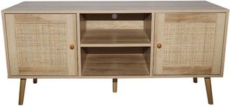 Concept Usine Aparador con puertas efecto mimbre y 2 nichos de 120 cm