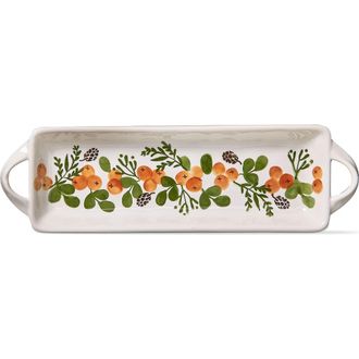 Tag Warm Wishes Multicolor Ceramic Dessert Platter Serving Tray in White at Nordstrom