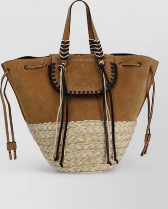Cuba Lab bolero leather tote braided handle design