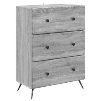 vidaXL Cajonera 66 X 34,5 X 90 Cm Madera De Ingenier&iacute;a Gris Sonoma Vidaxl