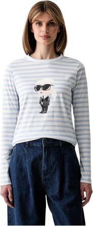 Karl Lagerfeld Donna, Top, Blu, L, new
