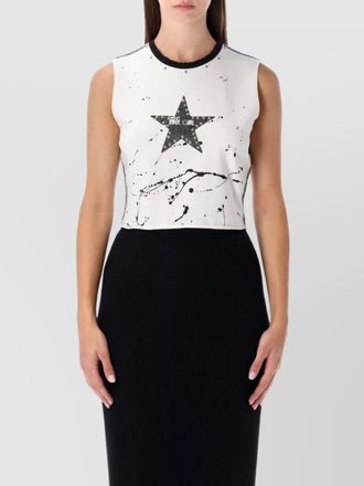 Dolce & Gabbana cropped t-shirt with unique print design