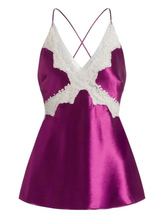 Alberta Ferretti Canotta con scollo a V - Viola