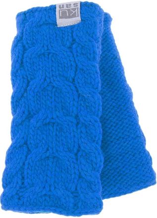 KuSan Thick Yarn Cable Knit Wool Handwarmers/Fingerless Gloves (PK1128/KU2203) (New Blue)