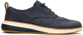 Cole Haan Mens Original Grand Energy Weave Wingtip Shoes - Blue Leather - Size UK 10