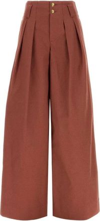 Chlo&eacute; Wide-Leg Broeken - Dames - Wijde Broeken - Rood - XS - Broeken