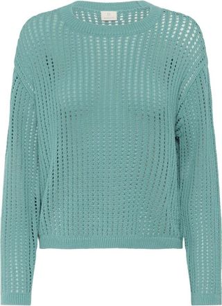 Kaffe Teal Gebreide Pullover Trui - Dames - Ronde hals truien - Groen - M - Truien & Vesten