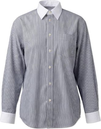 Sporty & Rich SRC Oversized Shirt - Dames - Overhemden - Grijs - XS - Katoen - Overhemden