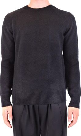 Dondup Classic Black Wool Sweater With Crew Neckline