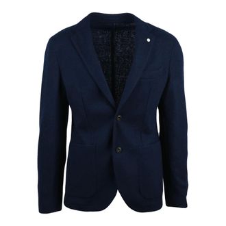 L.B.M. 1911 L.b.m. 1911, Jassen, Heren, Blauw, 3Xl, Wol, Blazer in Panno