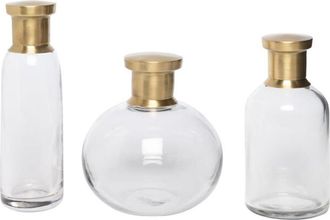 Chehoma Tarros de cristal transparente (Juego de 3)