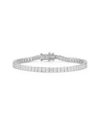 Chloe and Madison Silver CZ Tennis Bracelet