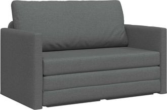 vidaXL 2-Seater Folding Sofa Bed Dark Grey 124 x 71 x 78 cm Fabric vidaXL