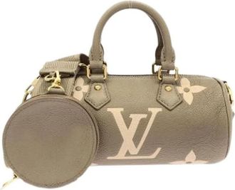 Louis Vuitton Pre-owned Mini Pouch - Dames - Vintage Mini Tas - Beige - ONE Size - Leer - Vintage