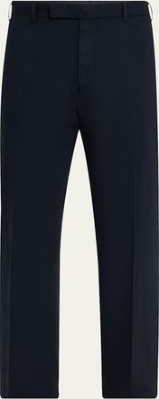 Ermenegildo Zegna Mens Flat-Front Chino Pants