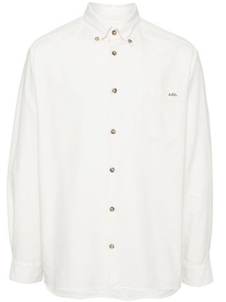 A.P.C. Camicia con ricamo - Bianco