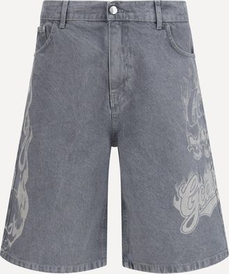GCDS Riders baggy Shorts with designs Male 36