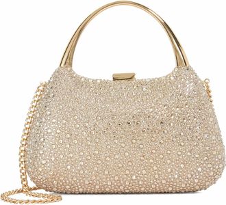 Dune London BEAMINGS Gold Handle Embellished Studded Bag One Size Clutch Bag