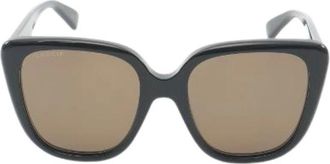 Gucci Pre-owned Accessories, female, Black, Size: ONE SIZE Pre-owned Plastic Sunglasses