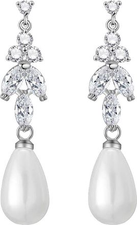Untamed Petals Leo Pearl and Crystal Drop Earrings in Silver at Nordstrom