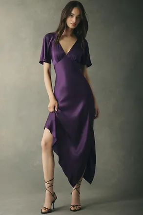Mare Mare Phoebe Asymmetric Maxi Slip Dress