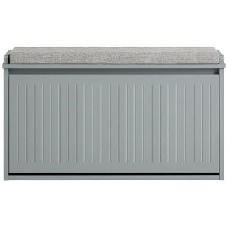 SoBuy Sobuy - Scarpiera da Ingresso Scarpiera con ribalta Cassapanca Portascarpe con cuscino,Nero, L62xP25xA46cm FSR98-SCH
