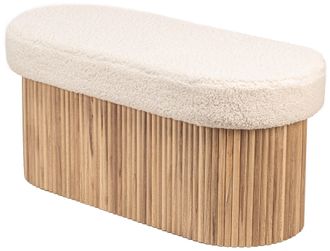 Nordlys Scandinavian Design Bench with Storage in White