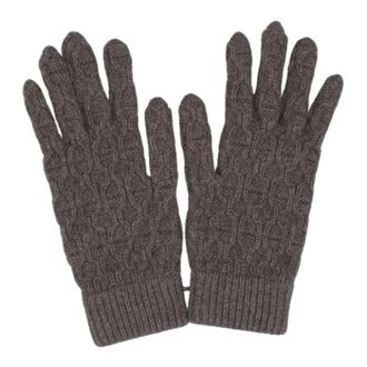 Herm&egrave;s Pre-owned Chain DAncre Gloves - Dames - Pre-owned - Bruin - Maat: ONE Size Kasjmier