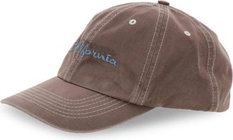 ERL Caps, male, Brown, Size: ONE SIZE Embroidered Cotton Cap