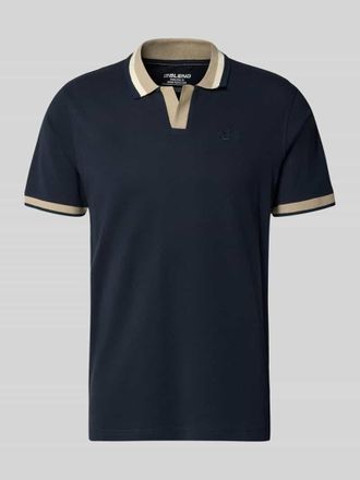 Blend Regular Fit Poloshirt mit Label-Stitching Modell EVO in Marine, Gr&ouml;&szlig;e 3XL