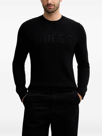 Guess Co Maglione con logo goffrato - Nero