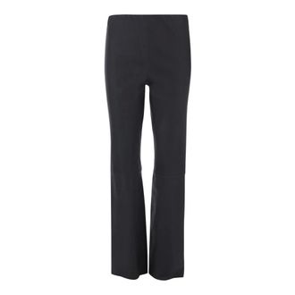 By Malene Birger Dames, Broeken, Zwart, Maat: M Leer